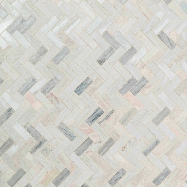 Msi Angora Herringbone 12 In. X 12 In. X 10 Mm Polished Marble Mesh-Mounted Mosaic Tile, 10PK ZOR-MD-0199 - main
